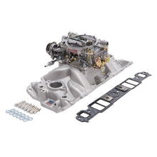 Load image into Gallery viewer, Edelbrock Manifold And Carb Kit Performer Eps Small Block Chevrolet 1957-1986 Natural Finish