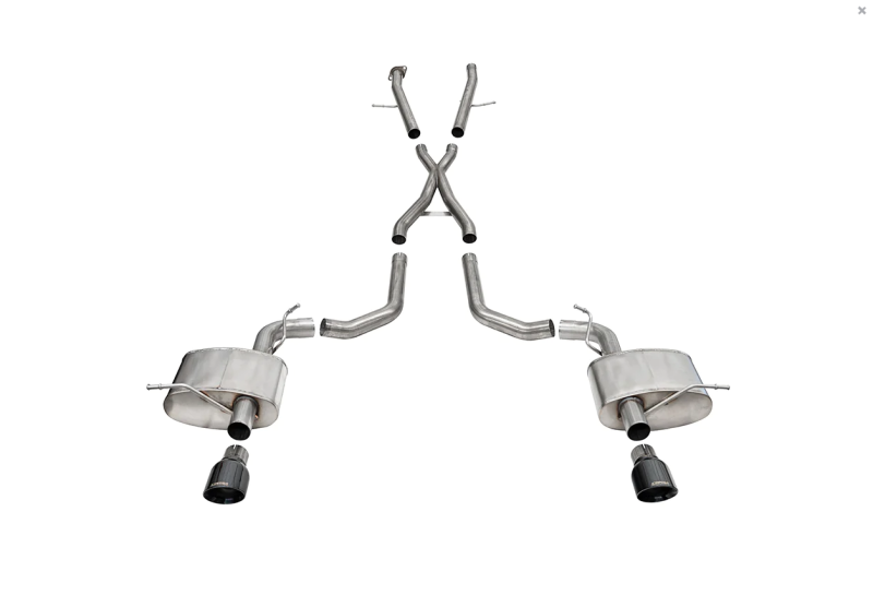 Corsa 2018-2025 Dodge Durango SRT 392 Cat-Back 2.75in Dual Rear Exit Xtreme 4.5in Black PVD Tips