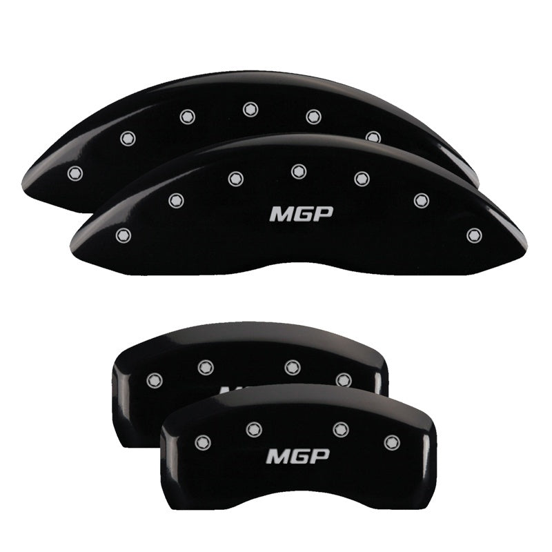 MGP 4 Caliper Covers Engraved Front & Rear Oval logo/Ford Yellow finish black ch