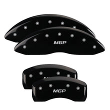 Load image into Gallery viewer, MGP 4 Caliper Covers Engraved Front &amp; Rear Oval logo/Ford Yellow finish black ch