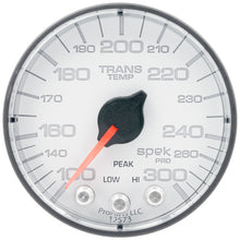 Load image into Gallery viewer, Autometer Spek-Pro 2 1/16in 300 Degree F Stepper Motor W/Peak &amp; Warn White/Black Trans Temp Gauge