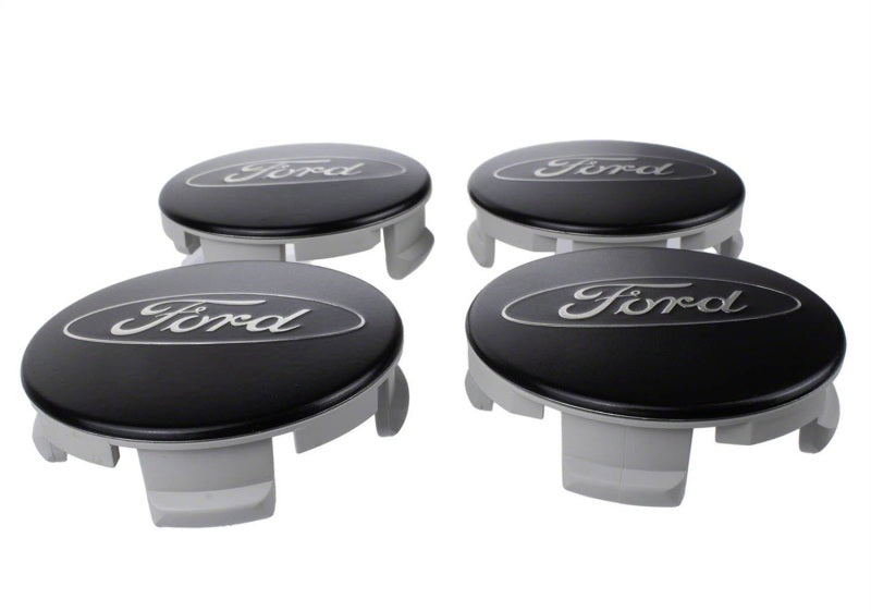 Ford Racing Ford Car Black & Chrome Wheel Center Cap Kit - Satin