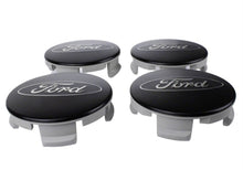 Load image into Gallery viewer, Ford Racing Ford Car Black &amp; Chrome Wheel Center Cap Kit - Satin