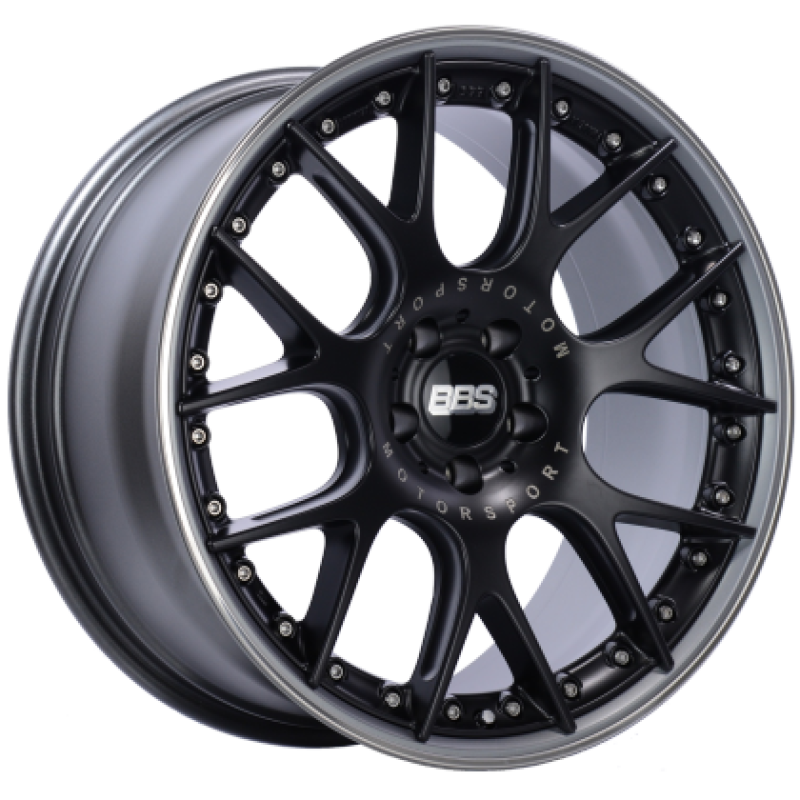 BBS CH-RII 21x10 5x120 ET38 Satin Black Center Platinum Lip SS Rim Prot Wheel PFS Req w/MS Etching