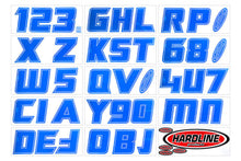 Load image into Gallery viewer, Hardline Boat Lettering Registration Installation Kit 3 in. - 900 Blue