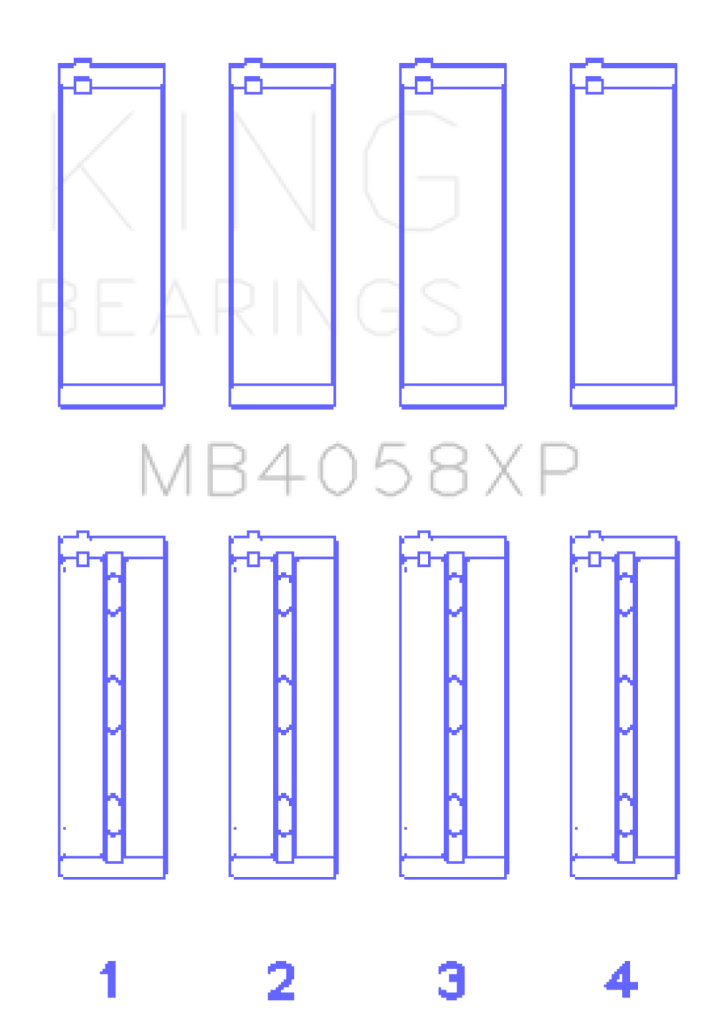 King Engine Bearings Nissan VQ35DE Performance Main Bearing Set - Size STDX