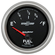 Load image into Gallery viewer, Autometer Sport-Comp II 2-5/8in Short Sweep Electronic 0-90ohms Fuel Level Gauge