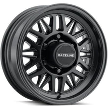 Load image into Gallery viewer, Raceline 451B Ryno TR Trailer 13x4.5in / 5X4.5 BP / 0mm Offset / 3.19mm Bore - Satin Black