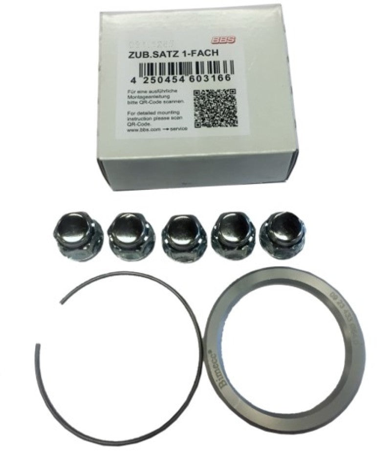 BBS PFS KIT - Acura Legend - Includes 82mm OD - 70mm ID Ring / 82mm Clip / Lug Nuts