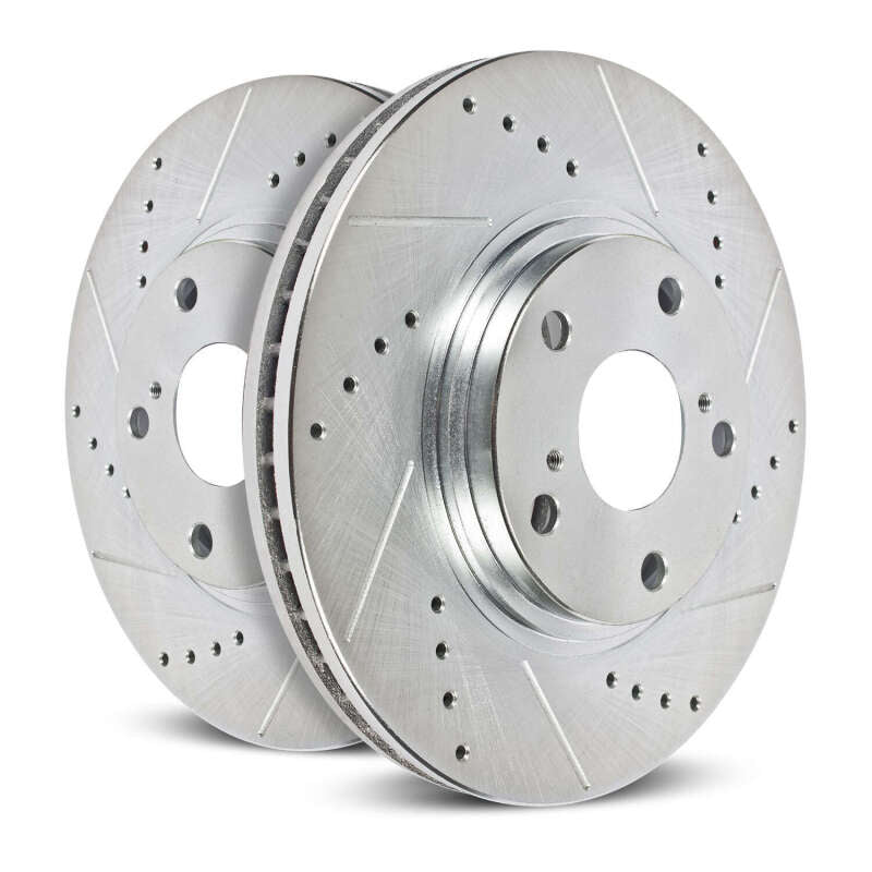 Power Stop 18-19 Nissan Leaf Rear Evolution Drilled & Slotted Rotors - Pair