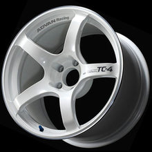 Load image into Gallery viewer, Advan TC4 18x7 / 4x100 / +41 Offset / 63 CB - Racing White Metallic &amp; Ring