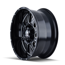 Load image into Gallery viewer, Mayhem 8100 Monstir 20x10 / 6x135 BP / -12mm Offset / 106mm Hub Black w/ Milled Spokes Wheel