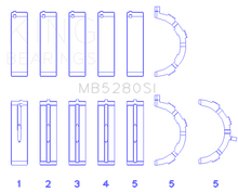 Load image into Gallery viewer, King Engine Bearings Ford 281CI/330CI 4.6L/5.4L V8 (Size +0.25) Main Bearing Set