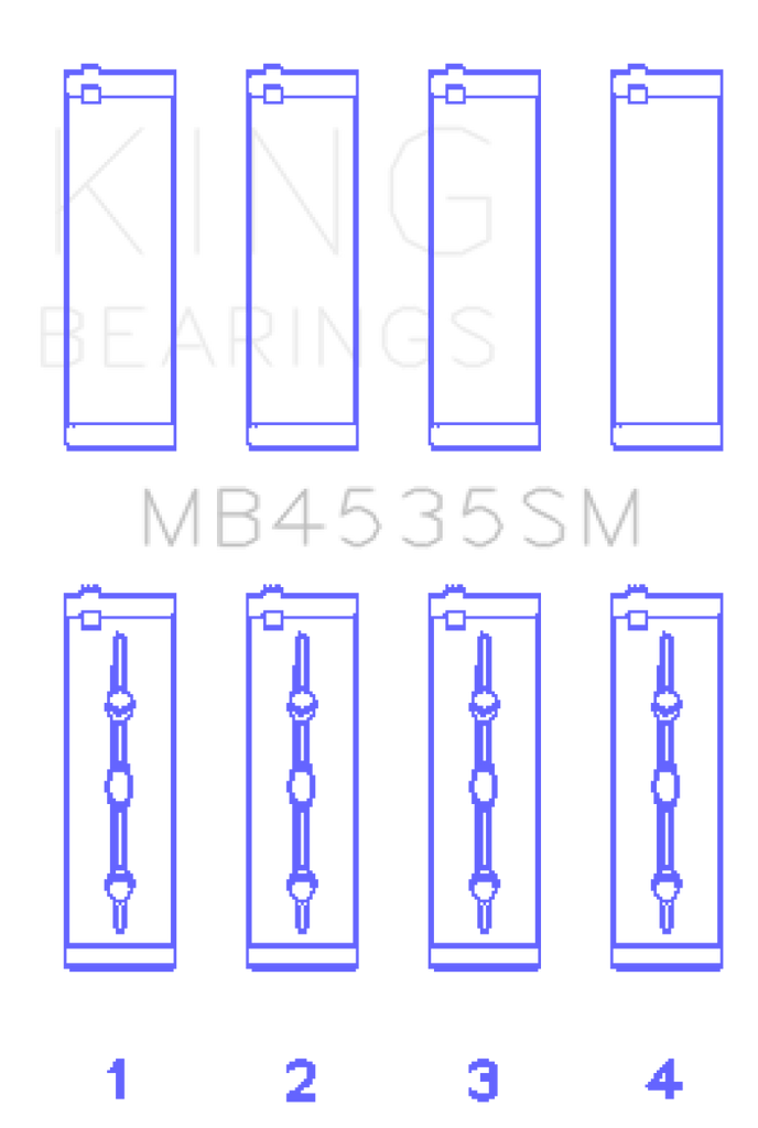 King Engine Bearings Mercedes M276 V6 (Size STD) Main Bearing Set