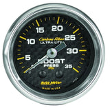 Autometer Carbon Fiber 52mm 35 PSI Mechanical Boost Gauge