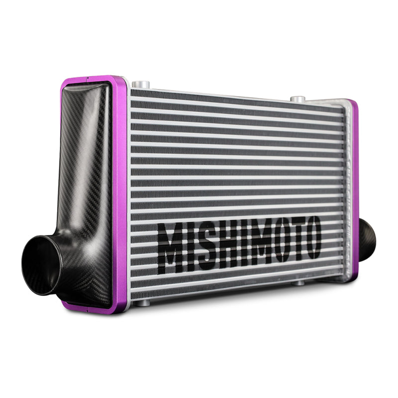 Mishimoto Universal Carbon Fiber Intercooler - Matte Tanks - 600mm Gold Core - S-Flow - C V-Band