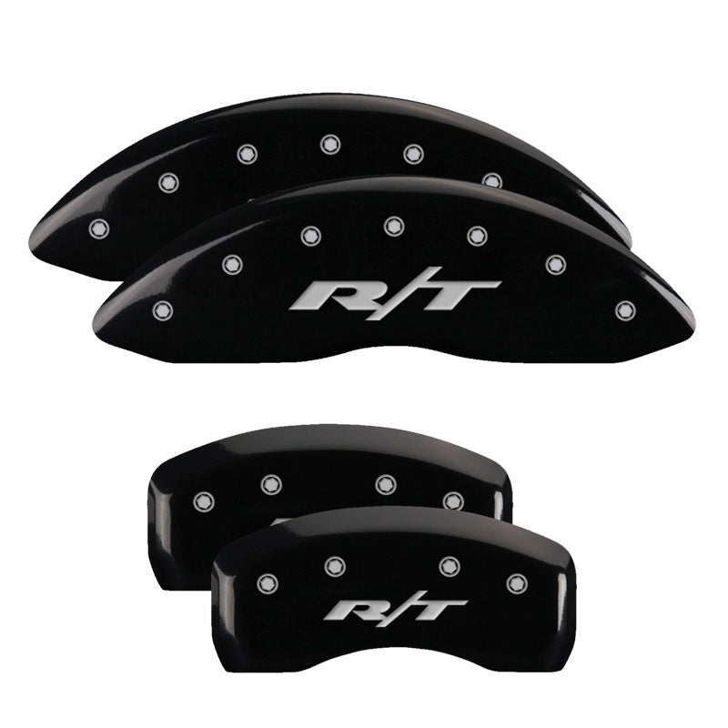 MGP 4 Caliper Covers Engraved Front C5/Corvette Engraved Rear C5/Z06 Black finish silver ch