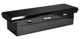 Tradesman Aluminum Single Lid Cross Bed Low-Profile Truck Tool Box (70in.) - Black