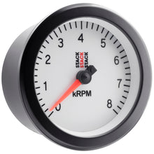 Load image into Gallery viewer, Autometer Stack Sport 88mm 0-8K RPM Tachometer - White