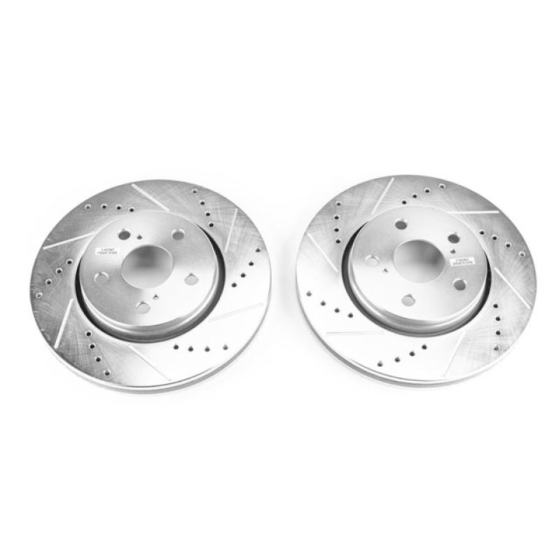 Power Stop 18-19 Toyota C-HR Front Evolution Drilled & Slotted Rotors - Pair