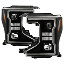 Load image into Gallery viewer, Spyder Signature 20-22 Ford F250/F350 (Halogen) Proj. Headlights - Black (PRO-YD-FS20HALSI-SEQ-BK)
