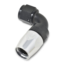 Load image into Gallery viewer, Russell Performance -12 AN Black/Silver 90 Degree Full Flow Hose End