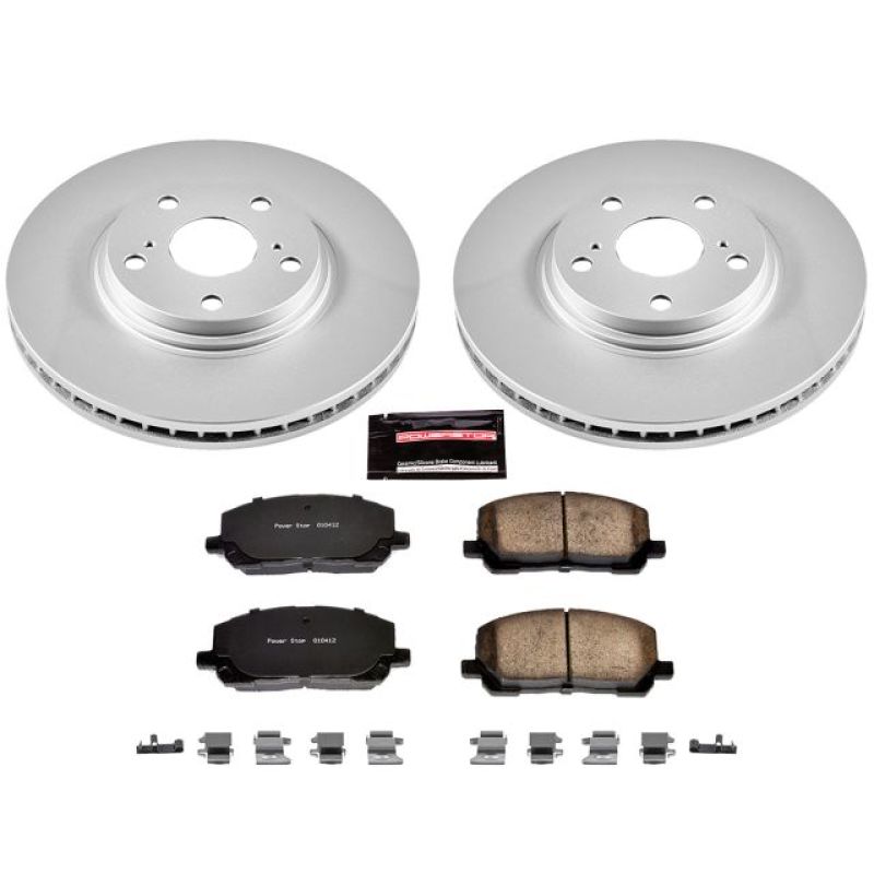 Power Stop 01-07 Toyota Highlander Front Z17 Evolution Geomet Coated Brake Kit