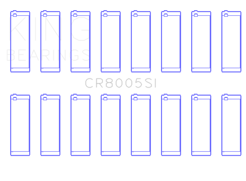 King Engine Bearings Ford Stroker w/ Chevy 2.100 Pin / Ford .712in Width Performance Rod Bearings