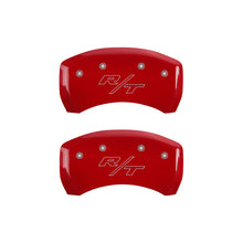 Load image into Gallery viewer, MGP 4 Caliper Covers Engraved Front Charger Engraved Rear RT Red finish silver ch