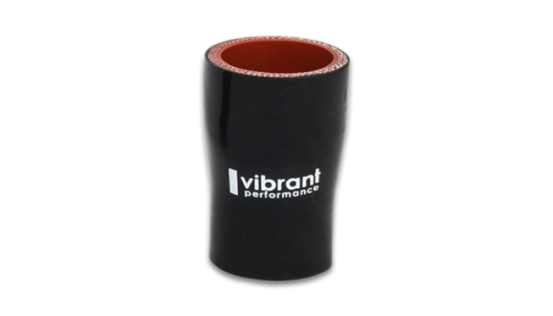 Vibrant Silicone Reducer Coupler 1.25in ID x 1.125in ID x 3.00in Long - Black