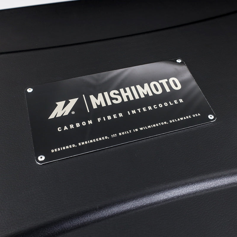 Mishimoto Universal Carbon Fiber Intercooler - Gloss Tanks - 450mm Gold Core - C-Flow - GR V-Band