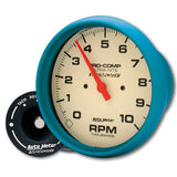 AutoMeter Gauge Tach 5in. 10K RPM In-Dash W/Peak Memory Glow In Dark Ultra-Nite