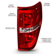 Load image into Gallery viewer, ANZO 2009-2014 Ford F-150 Euro Taillight Red/Clear (W/O Bulb)