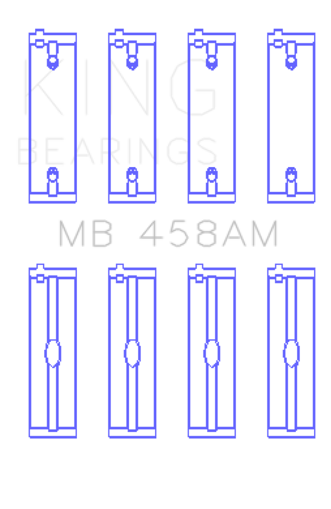 King Engine Bearings Mitsubishi 181CI 3.0L 6G72 V6 (Size 0.25) Main Bearing Set