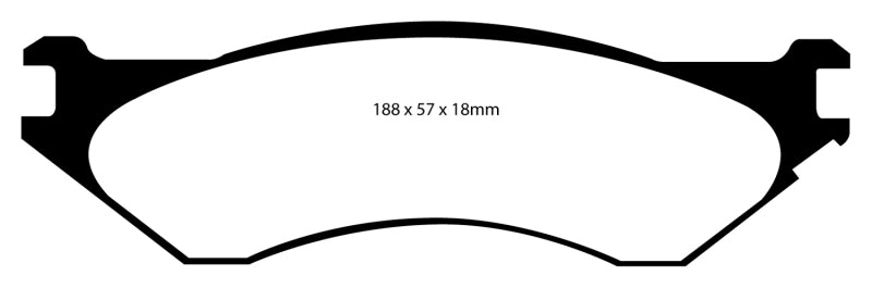 EBC 06-11 Dodge Ram 1500 Mega Cab 2WD Yellowstuff Rear Brake Pads