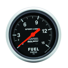 Load image into Gallery viewer, Autometer Sport-Comp 2 5/8in 0-15 PSI Mechanical Fuel Pressure Gauge