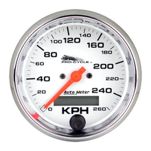 Load image into Gallery viewer, Autometer Pro-Cycle Gauge Speedo 3 3/4in 160 Mph Elec White