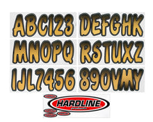 Load image into Gallery viewer, Hardline Boat Lettering Registration Kit 3 in. - 200 Beige/Black