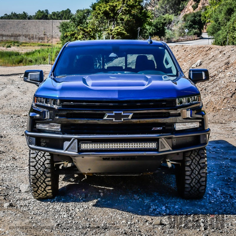 Westin 19-20 Chevy Silverado 1500 Outlaw Front Bumper - Textured Black