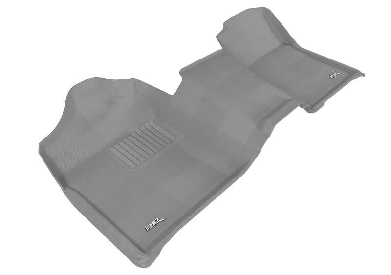 3D MAXpider 2007-2013 Chevrolet/GMC Silverado/Sierra Regular Cab Kagu 1st Row Floormat - Gray