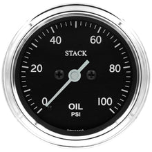 Load image into Gallery viewer, Autometer Stack 52mm 0-100 PSI 1/8in NPTF Male Pro Stepper Motor Oil Pressure Gauge - Classic