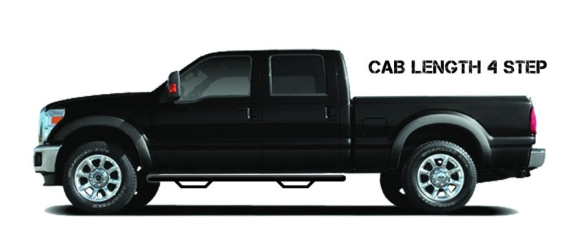 N-Fab Nerf Step 16-17 Nissan Titan/Titan XD Crew Cab - Tex. Black - Cab Length - 3in