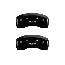 Load image into Gallery viewer, MGP 4 Caliper Covers Engraved Front &amp; Rear MGP Black Finish Silver Char 2017 Ford Fusion