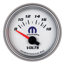 Load image into Gallery viewer, Autometer Mopar 52.4mm SSE 8-18 Volts Voltmeter Gauge