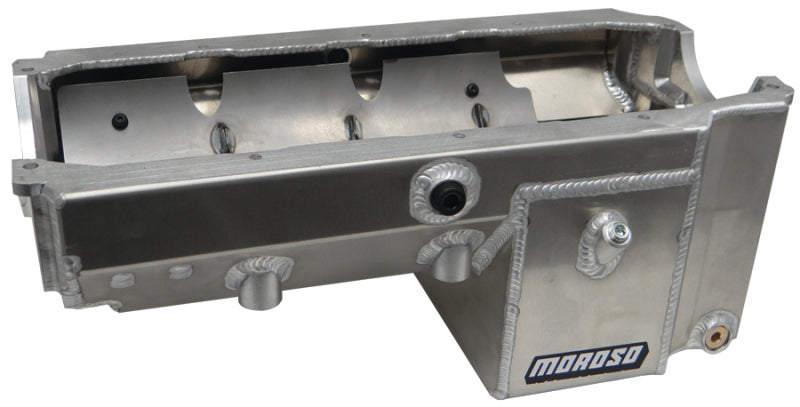 Moroso Dart/Rocket Small Block (w/Double Power Kick Outs) Wet Sump 8qt 8.5in Aluminum Oil Pan