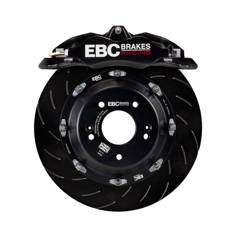 EBC Racing 11-18 Ford Focus ST (Mk3) Black Apollo-4 Calipers 355mm Rotors Front Big Brake Kit