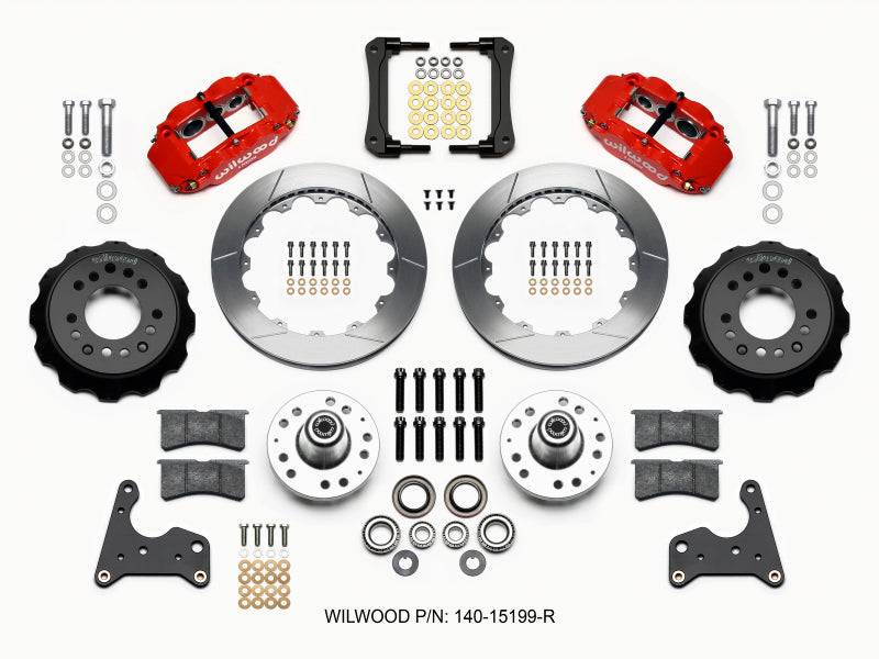 Wilwood Narrow Superlite 6R Front Hub Kit 12.88in Red 65-72 CDP C Body -Drum