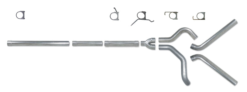 Diamond Eye KIT 4in Catback MFLR RPLCMENT PIPE DUAL SS: 2004.5-2007.5 DODGE CUMMINS 600