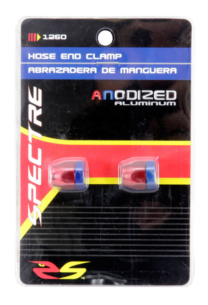 Spectre Magna-Clamp Hose Clamps 7/32in. (2 Pack) - Red/Blue