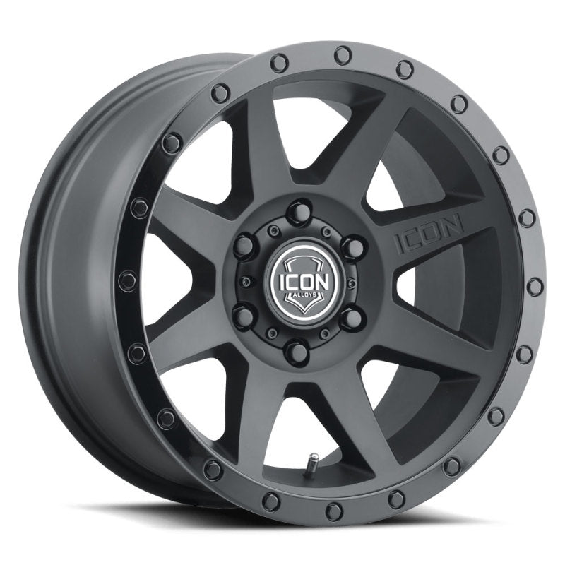 ICON Rebound 18x9 6x5.5 25mm Offset 6in BS 95.1mm Bore Double Black Wheel